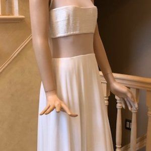 White Sheer long gown